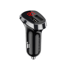 Заредете изображение във визуализатора на галерията – Borofone Car charger BZ15 Auspicious - 2xUSB - 2,4A black
