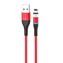 Заредете изображение във визуализатора на галерията – Borofone Cable BU16 Skill magnetic - USB to Lightning - 2,4A 1,2 metres red
