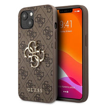 Заредете изображение във визуализатора на галерията – Original Case GUESS 4G Big Metal Logo GUHCP13M4GMGBR for Iphone 13 brown
