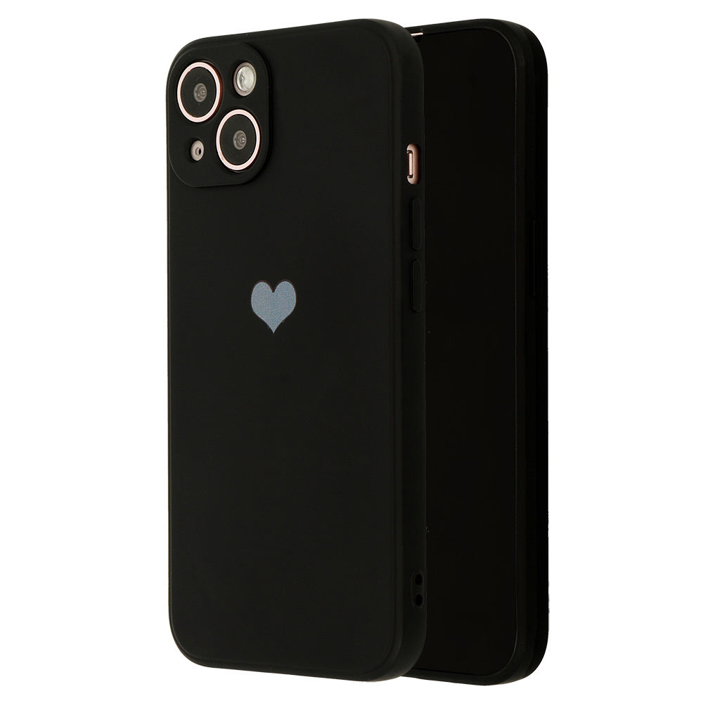 Vennus Silicone Heart Case for Samsung Galaxy A51 design 1 black