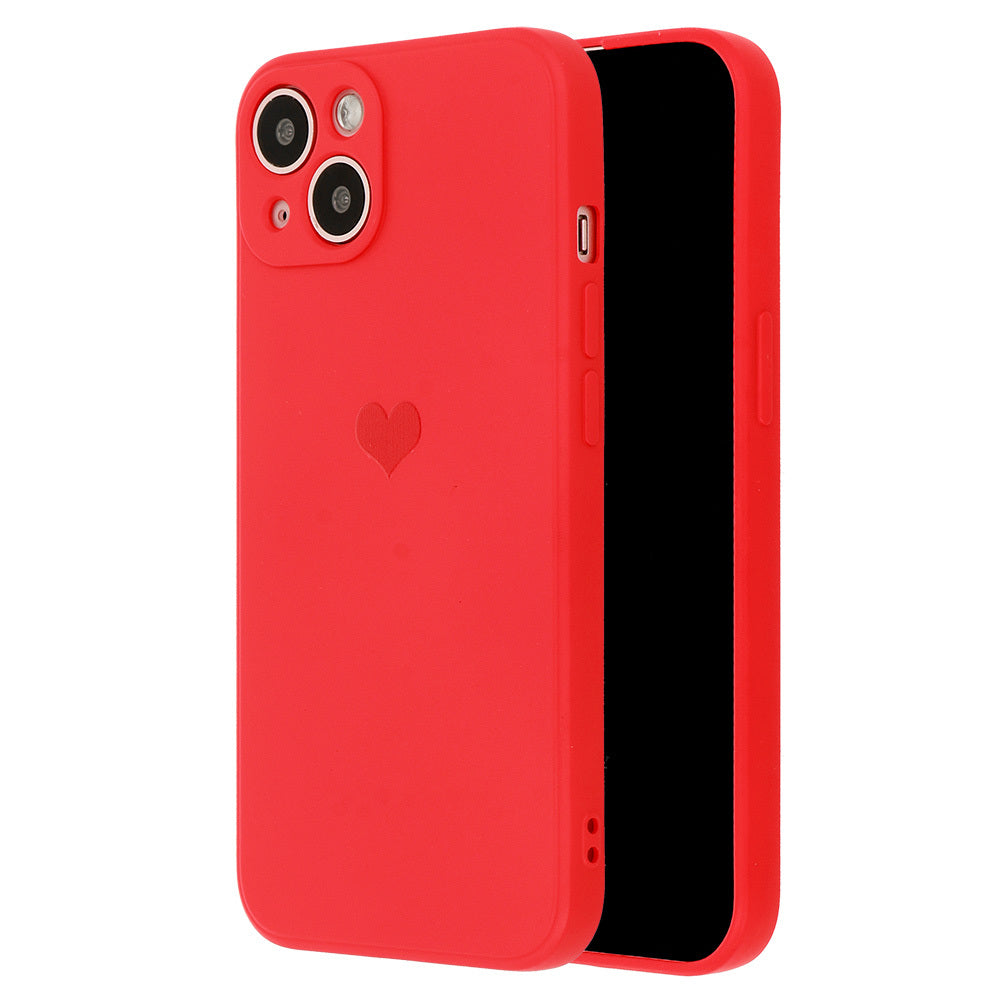 Vennus Silicone Heart Case for Xiaomi Redmi 10 design 1 red