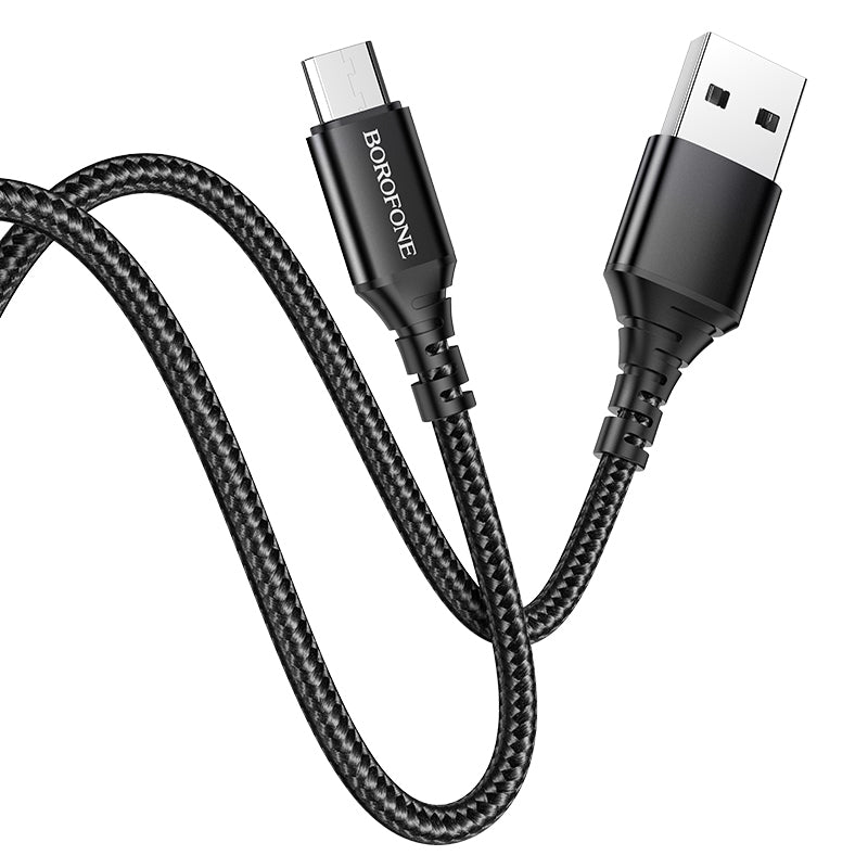 Borofone Cable BX54 Ultra Bright - USB to Micro USB - 2,4A 1 metre black