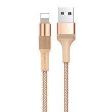 Заредете изображение във визуализатора на галерията – Borofone Cable BX21 Outstanding - USB to Lightning - 2,4A 1 metre gold
