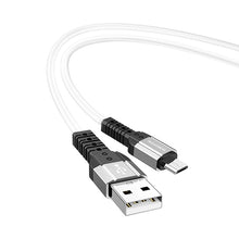 Заредете изображение във визуализатора на галерията – Borofone Cable BX64 Special Silicone - USB to Micro USB - 3A 1 metre white
