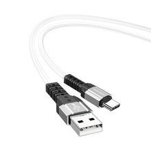 Заредете изображение във визуализатора на галерията – Borofone Cable BX64 Special Silicone - USB to Type C - 3A 1 metre white
