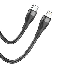 Заредете изображение във визуализатора на галерията – Borofone Cable BX61 Source - Type C to Lightning - PD 20W 1 metre black
