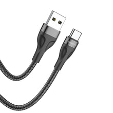 Заредете изображение във визуализатора на галерията – Borofone Cable BX61 Source - USB to Type C - 3A 1 metre black

