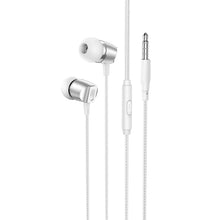 Заредете изображение във визуализатора на галерията – Borofone Earphones BM66 New Sound with microphone silver
