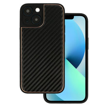 Заредете изображение във визуализатора на галерията – TEL PROTECT Leather Carbon Case for Iphone 13 Mini Black
