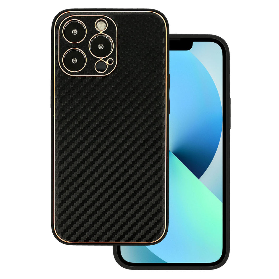 TEL PROTECT Leather Carbon Case for Xiaomi Redmi Note 10 5G Black