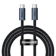 Заредете изображение във визуализатора на галерията – Baseus Cable Flash Series - Type C to Type C - USB4 100W 1 metre (CASS010014) dark grey
