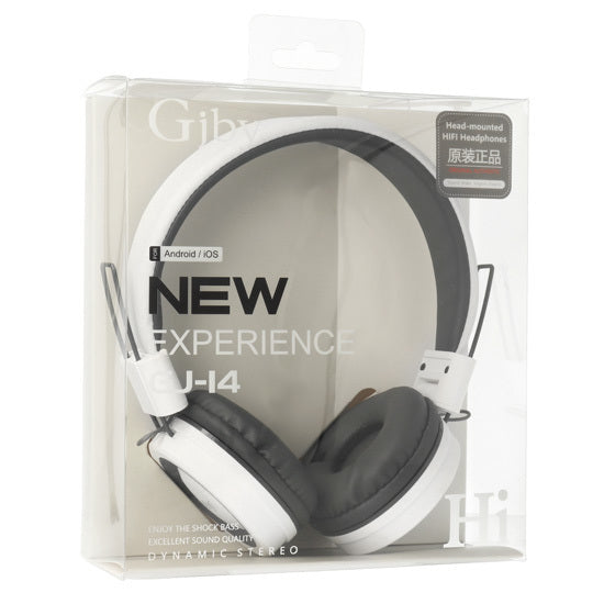 GJBY headphones - AUDIO EXTRA BASS GJ-14 with microphone White