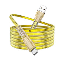 Заредете изображение във визуализатора на галерията – Borofone Cable BU31 Clear Shadow Jelly - USB to Micro USB - 2,4A 1 metre gold
