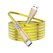 Заредете изображение във визуализатора на галерията – Borofone Cable BU31 Clear Shadow Jelly - USB to Typ C - 3A 1 metre gold
