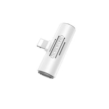 Заредете изображение във визуализатора на галерията – Borofone Adapter BV7 Audio - Lightning to Lightning + jack 3,5mm - white
