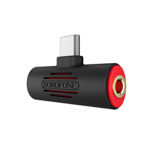 Заредете изображение във визуализатора на галерията – Borofone Adapter BV8 Audio - Type C to Type C + jack 3,5mm - black
