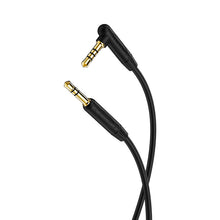 Заредете изображение във визуализатора на галерията – Borofone Cable BL5 - jack 3,5mm to jack 3,5mm - angled with microphone 1 metre black
