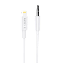 Заредете изображение във визуализатора на галерията – Borofone Cable BL9 - jack 3,5mm to Lightning - 1 metre white
