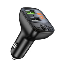 Заредете изображение във визуализатора на галерията – Borofone Transmitter FM BC41 Eminency MP3, Bluetooth, - 2xUSB - QC 3.0 18W black
