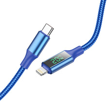 Заредете изображение във визуализатора на галерията – Borofone Cable BU32 Exclusive - Type C to Lightning - PD 20W 1,2 metres blue
