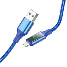 Заредете изображение във визуализатора на галерията – Borofone Cable BU32 Exclusive - USB to Lightning - 2,4A 1,2 metres blue

