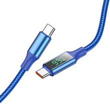 Заредете изображение във визуализатора на галерията – Borofone Cable BU32 Exclusive - Type C to Type C - PD 100W 3A 1,2 metres blue
