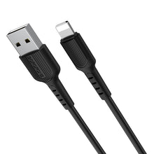 Заредете изображение във визуализатора на галерията – Borofone Cable BX16 Easy - USB to Lightning - 2A 1 metre black
