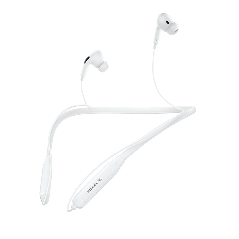 Borofone Sports earphones BE45 Delightful bluetooth white