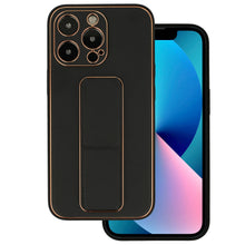 Заредете изображение във визуализатора на галерията – TEL PROTECT Leather Luxury Stand Case for Iphone 13 Mini Black
