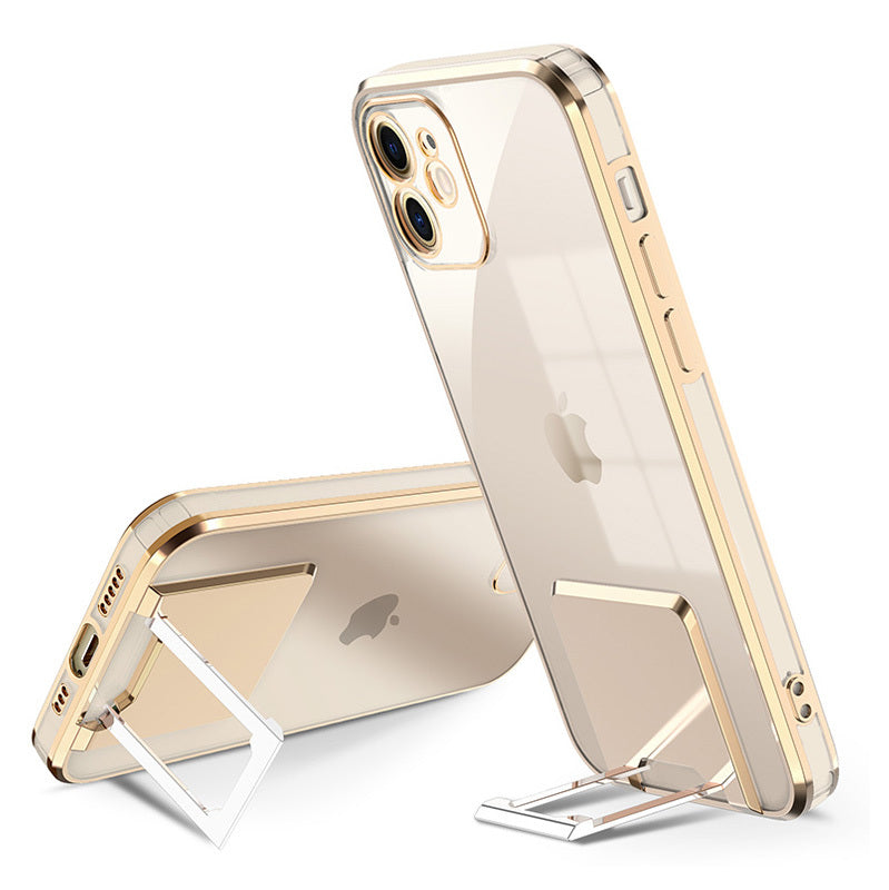 Tel Protect Kickstand Luxury Case for Iphone 13 Pro Gold