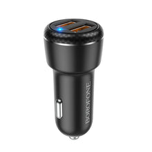 Заредете изображение във визуализатора на галерията – Borofone Car charger BZ17 Core - 2xUSB - QC 3.0 18W black
