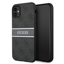Заредете изображение във визуализатора на галерията – Original Case GUESS 4G Stripe GUHCN614GDGR for Iphone 11/ Xr Gray
