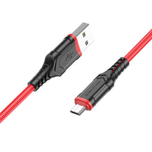 Заредете изображение във визуализатора на галерията – Borofone Cable BX67 - USB to Micro USB - 2,4A 1 metre red
