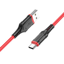 Заредете изображение във визуализатора на галерията – Borofone Cable BX67 - USB to Type C - 3A 1 metre red
