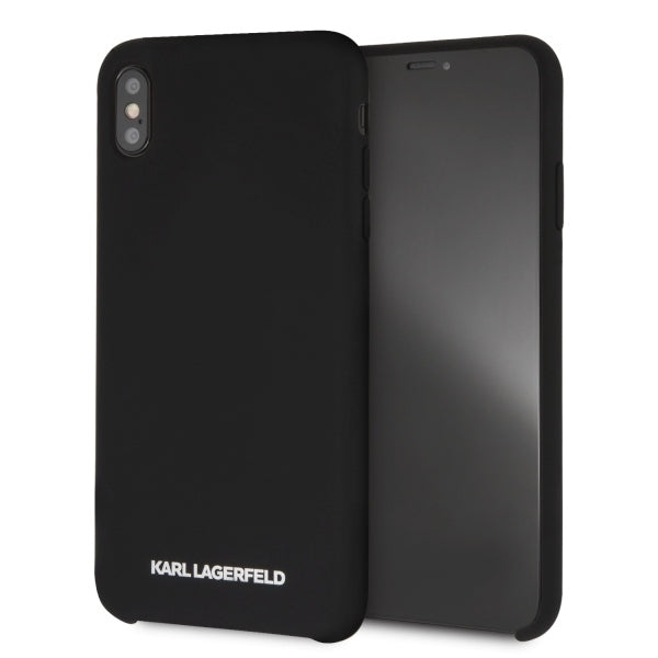 Original KARL LAGERFELD Case Silicone Hard Case KLHCI65SLBKS for Iphone XS Max Black