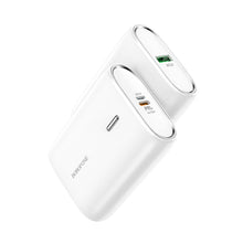 Заредете изображение във визуализатора на галерията – Borofone Power Bank 10000mAh BJ21 - USB + Type C - PD 20W QC 3.0 18W white
