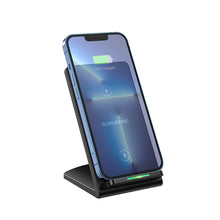 Заредете изображение във визуализатора на галерията – Borofone Wireless induction charger BQ16 Cool Creation with stand 15W black
