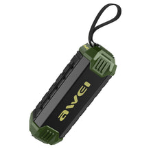 Заредете изображение във визуализатора на галерията – Awei Portable Bluetooth Speaker Y280 waterproof IPX4 with radio Black-green
