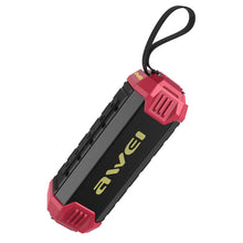 Заредете изображение във визуализатора на галерията – Awei Portable Bluetooth Speaker Y280 waterproof IPX4 with radio Black-red
