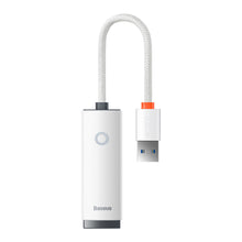 Заредете изображение във визуализатора на галерията – Baseus Adapter Lite Series - USB to RJ45 - 1000 Mbps (WKQX000102) white
