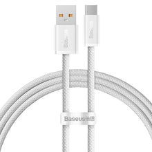 Заредете изображение във визуализатора на галерията – Baseus Cable Dynamic - USB to Type C - 100W 5A 1 metre (CALD000602) white
