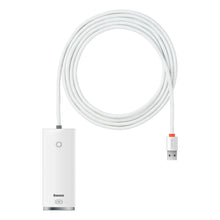 Заредете изображение във визуализатора на галерията – Baseus Adapter HUB - USB to 4xUSB3.0 - 2 meters (WKQX030202) white
