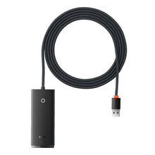 Заредете изображение във визуализатора на галерията – Baseus Adapter HUB - USB to 4xUSB3.0 - 2 meters (WKQX030201) black
