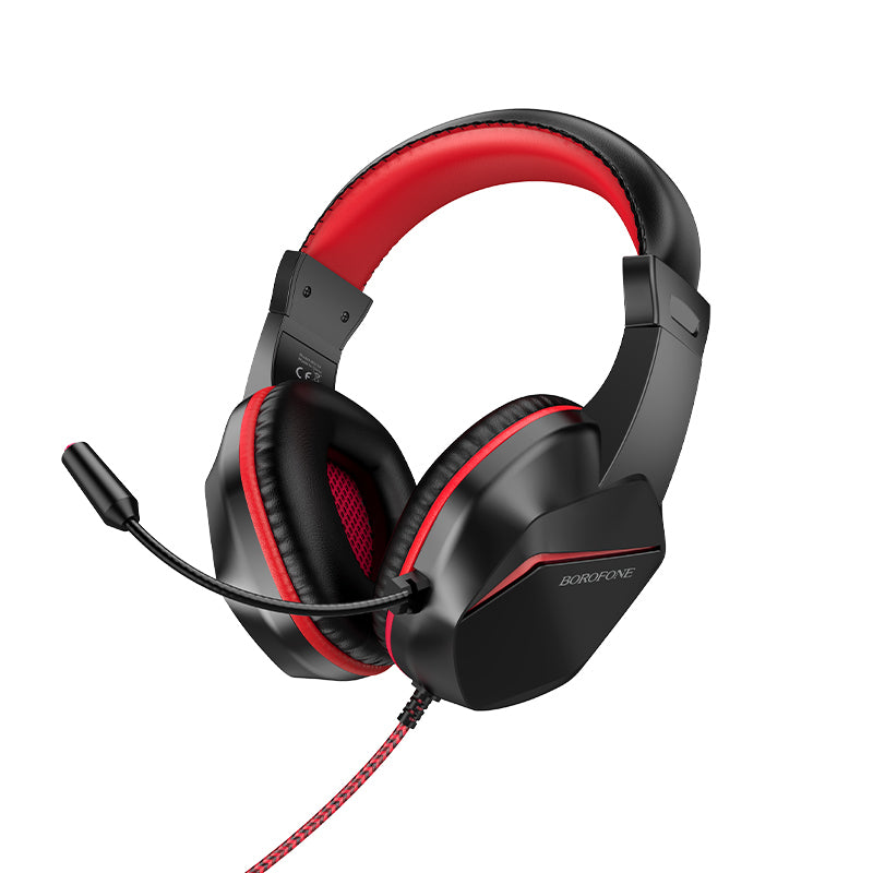 Borofone Headphones BO104 Phantom gaming with microphone black-red