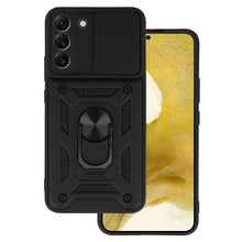Заредете изображение във визуализатора на галерията – Slide Camera Armor Case for Samsung Galaxy S22 Plus Black
