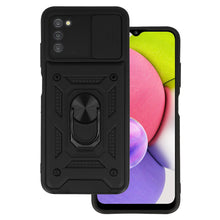 Заредете изображение във визуализатора на галерията – Slide Camera Armor Case for Samsung Galaxy A03S Black
