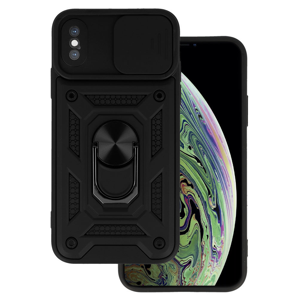 Slide Camera Armor Case for Iphone X/XS Black