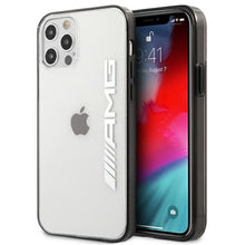 Заредете изображение във визуализатора на галерията – Original AMG Case Metallic Painted Hardcase AMHCP12LAESLBK for Iphone 12 Pro Max Transparent

