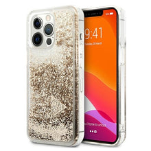 Заредете изображение във визуализатора на галерията – Original Case GUESS Glitter Charms Hardcase GUOHCP13XGLHFLGO for Iphone 13 Pro Max Gold
