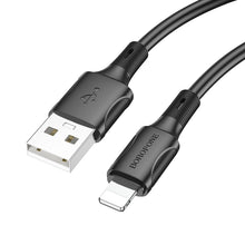 Заредете изображение във визуализатора на галерията – Borofone Cable BX80 Succeed - USB to Lightning - 2,4A 1 metre black
